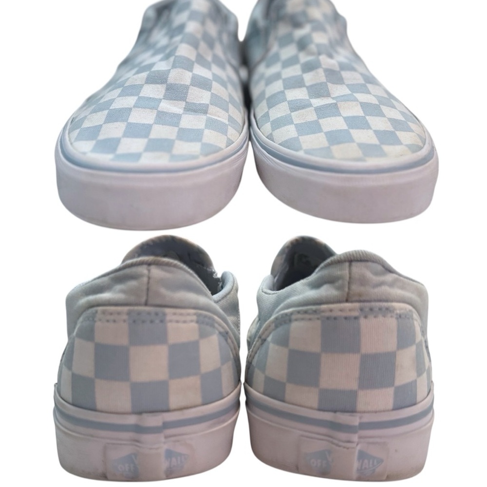 Women’s Vans Asher Slip On Shoe Lot - Black Blue Checkered & Pearl Size 10-11 - Picture 10 of 16
